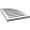 Ekena Millwork Quarter Round Top Right Surface Mount PVC Gable Vent w/ 2"W x 1-1/2"P Brickmould Frame, 16"W x 26"H GVPQR16X2602SF - alternate 4